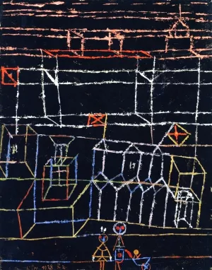 Children Before a City painting by Paul Klee