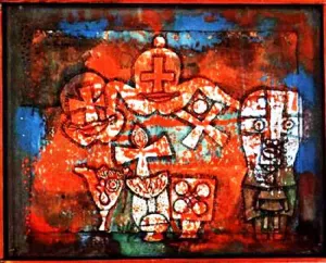 Chinese Porcelan by Paul Klee - Oil Painting Reproduction