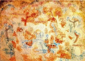 Clearing in the Forest Oil painting by Paul Klee