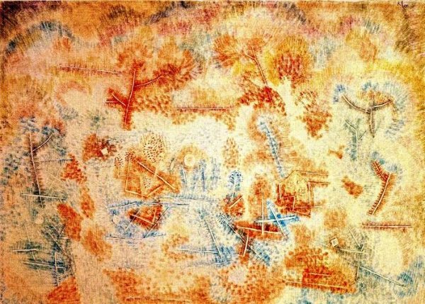 Clearing in the Forest by Paul Klee - Hand-Painted Oil Painting Reproduction