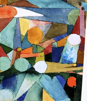 Colour Shapes Oil painting by Paul Klee