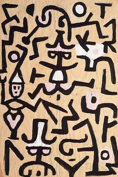 Comedians Handbill by Paul Klee - Hand-Painted Oil Painting Reproduction