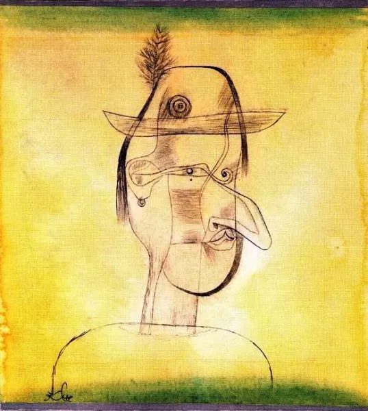 Comic Character from a Bavarian Folk Play by Paul Klee Oil Painting ...