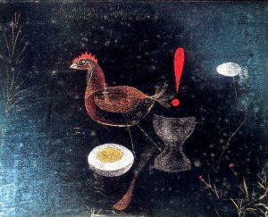 Contemplation at Breakfast Oil painting by Paul Klee