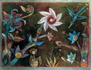 Crucifers und Spiral Flowers by Paul Klee Oil Painting