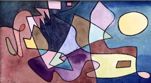 Dramatic Landscape Oil painting by Paul Klee