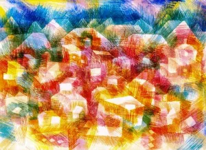 Early Morning in Ro by Paul Klee - Oil Painting Reproduction