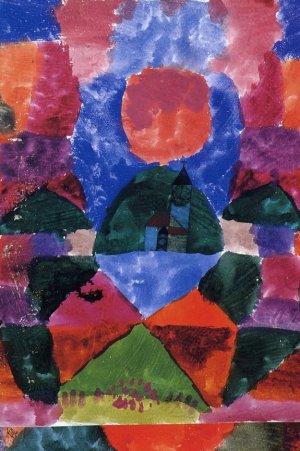 Ein Druck von Tegernsee Oil painting by Paul Klee