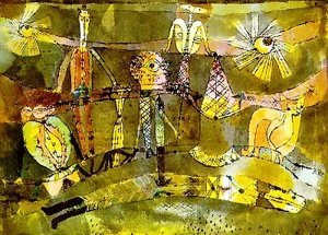 End of a Last Act of a Drama Oil painting by Paul Klee