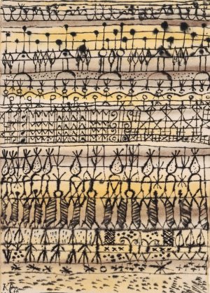 ERA. 'Cooling in a Garden of the Torrid Zone' by Paul Klee Oil Painting