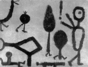 Everything Runs After Something! Oil painting by Paul Klee