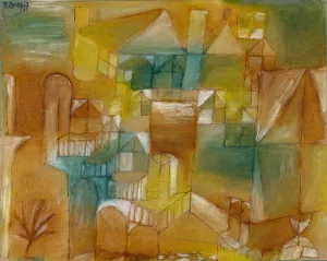 Facade Brown-Green by Paul Klee Oil Painting