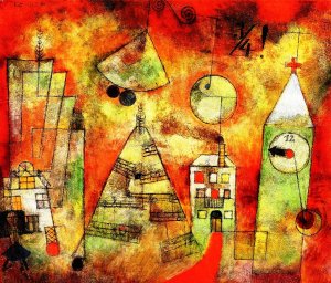 Fateful Hour of Quarter to Twelve by Paul Klee Oil Painting
