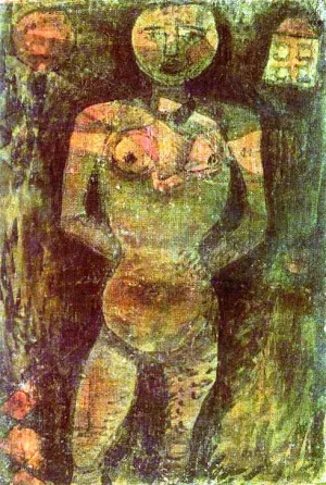 Female Nude by Paul Klee - Oil Painting Reproduction