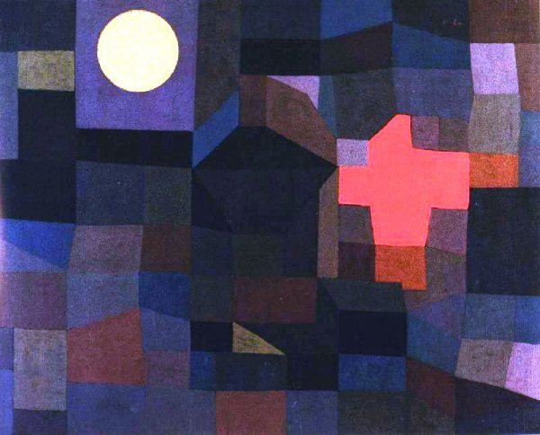 Main Product Photo of Fire at Full Moon Painting by Paul Klee