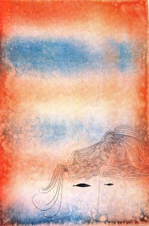 Fish-Physolognomic Oil painting by Paul Klee