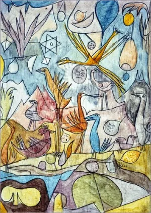 Flock of Birds painting by Paul Klee