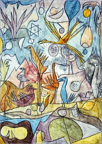 Main Product Photo of Flock of Birds Painting by Paul Klee
