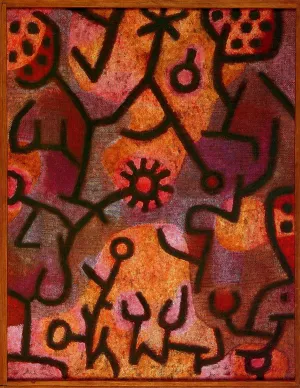 Flora on Rocks Sun by Paul Klee - Oil Painting Reproduction