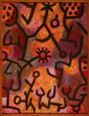 Flora on Rocks Sun by Paul Klee Oil Painting