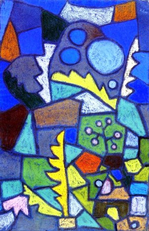 Flower Garden Oil painting by Paul Klee