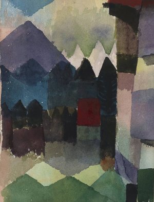 Fohn im Marc'schen Garten by Paul Klee Oil Painting