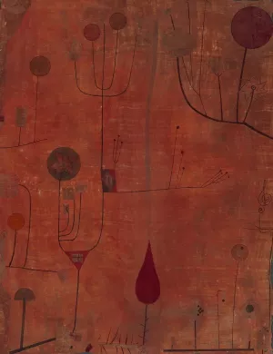 Fruits on Red by Paul Klee Oil Painting