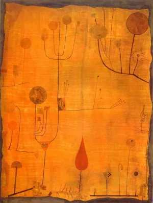 Fruits on Red painting by Paul Klee