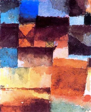 Garden in the European Colony of St. Germain in Tunis by Paul Klee - Oil Painting Reproduction