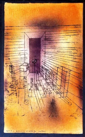 Ghost Room with Large Doors by Paul Klee - Oil Painting Reproduction
