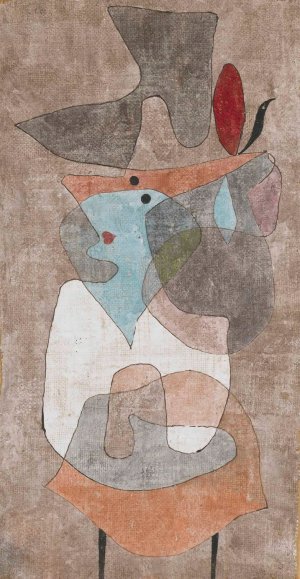 Hat, Lady and Little Table. by Paul Klee Oil Painting