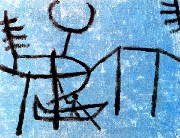 Having Fun on the Canal with the Boat by Paul Klee - Hand-Painted Oil Painting Reproduction