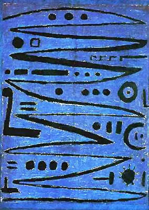 Heroic Fidding painting by Paul Klee