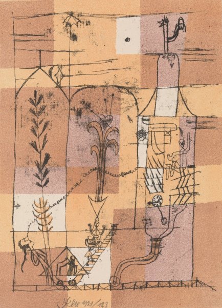 Main Product Photo of Hoffmannesque Scene  Painting by Paul Klee
