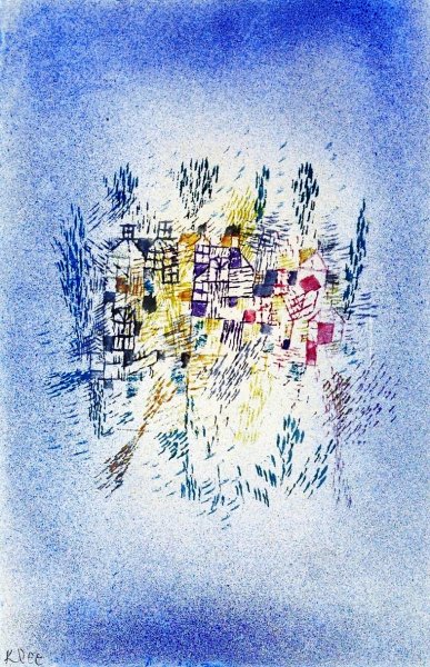 Main Product Photo of Houses in the Park Painting by Paul Klee