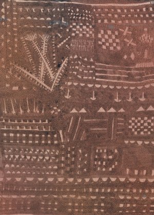 In the Manner of a Leather Tapestry by Paul Klee Oil Painting