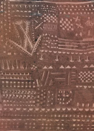 In the Manner of a Leather Tapestry by Paul Klee Oil Painting