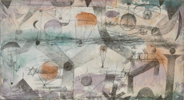 In the Realm of Air  by Paul Klee - Hand-Painted Oil Painting Reproduction
