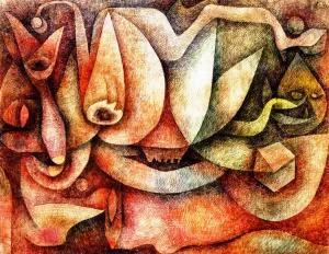 Indiscretion Oil painting by Paul Klee