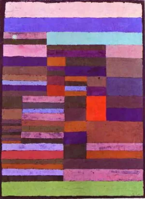 Individualized Altimetry of Stripes by Paul Klee - Oil Painting Reproduction
