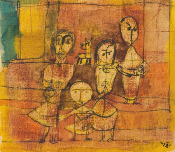 Main Product Photo of Kinder Und Hund  Painting by Paul Klee