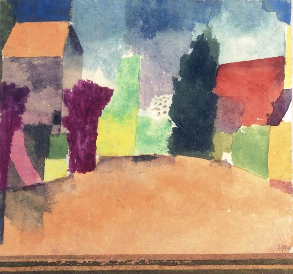 Landgut Bei Fryburg  by Paul Klee - Hand-Painted Oil Painting Reproduction
