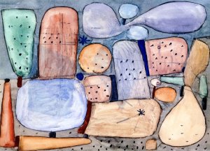 Landschaftsteile Gesamelt Oil painting by Paul Klee