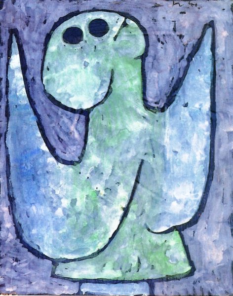 Main Product Photo of Listening Angel Painting by Paul Klee