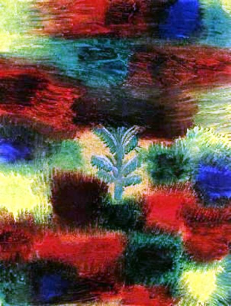 Little Tree Amid Shrubbery by Paul Klee - Hand-Painted Oil Painting Reproduction