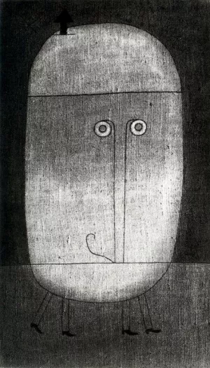Mask of Fear Oil painting by Paul Klee