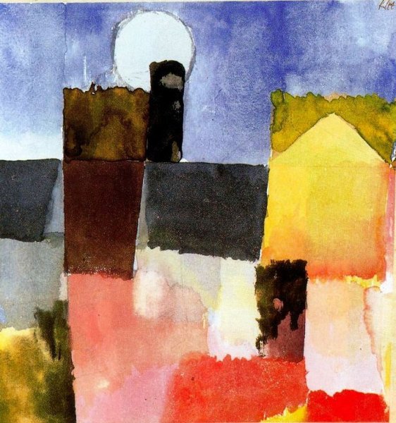 Main Product Photo of Moonrise St. Germain Painting by Paul Klee
