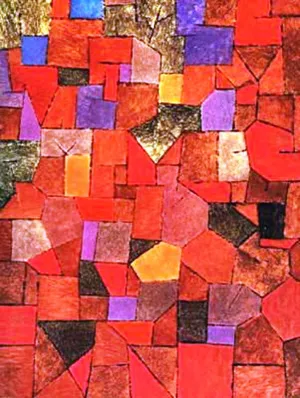 Mountain Village Autumnal painting by Paul Klee