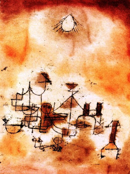 North African by Paul Klee - Hand-Painted Oil Painting Reproduction