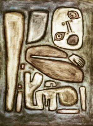 Outburst of Fear by Paul Klee Oil Painting